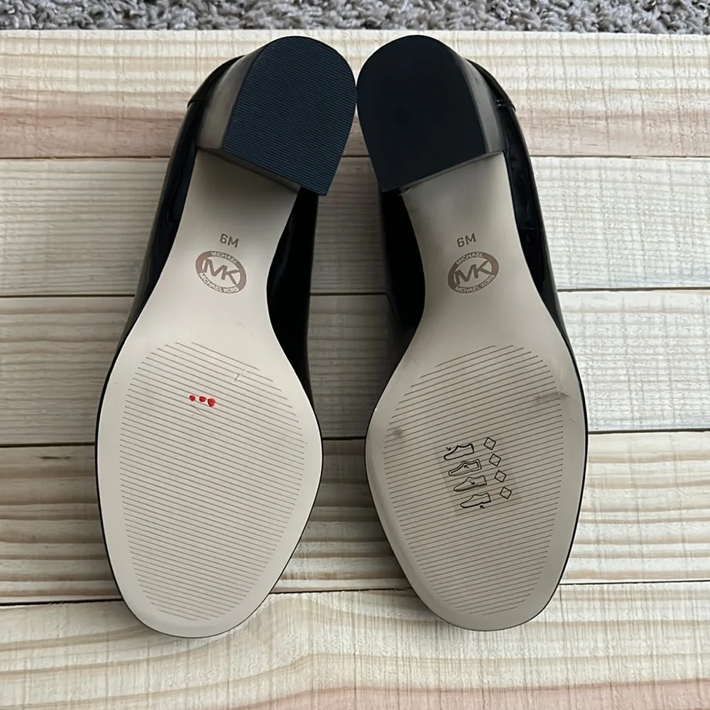 Michael Kors Black Leather Loafers - Picture 3 of 4